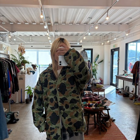 70s vintage Duxbak 裏ボア 迷彩柄 レア コーチ ジャケット