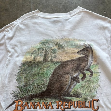 80s BANANA REPUBLIC トラベル&サファリライン カンガルー TEE