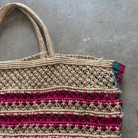vintage カラフル ストローBAG