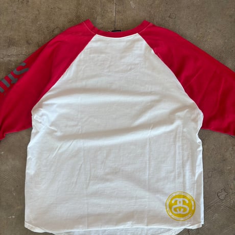 90s stussy ステューシー　紺タグ　USA製　ラグランロンT