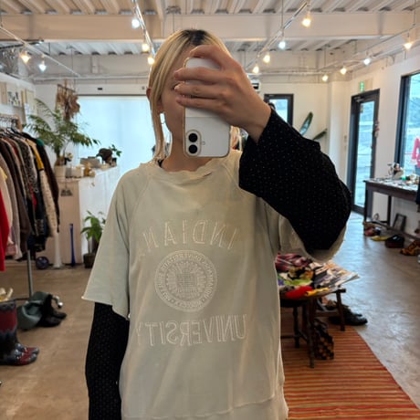 60s- vintage カットオフ フェイド 半袖 スウェット