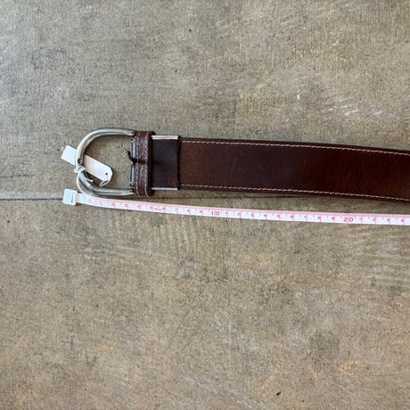 Vintage お花モチーフ 2トーン レザーベルト
