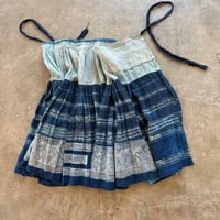 vintage モン族 切り替え バティック インディゴ 藍染 巻きスカート