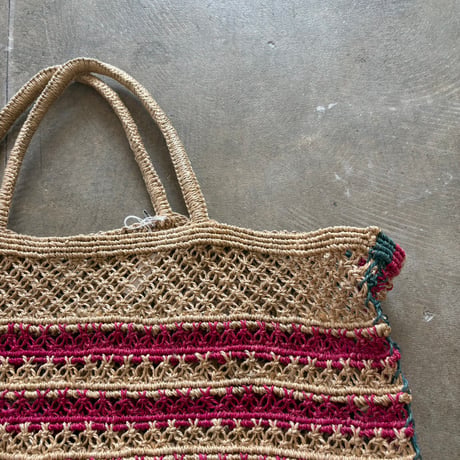vintage カラフル ストローBAG