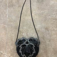 vintage 葉っぱモチーフ ビーズ バッグ