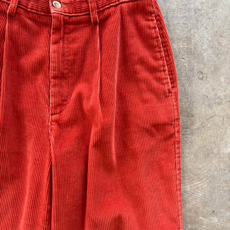 80s- Lands' End USA made コーデュロイ タック入り パンツ