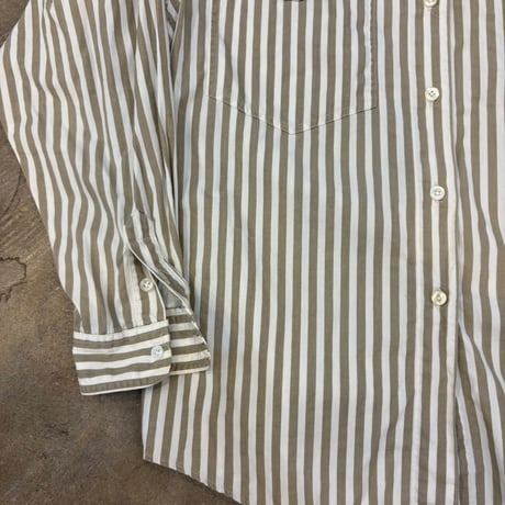 80s USA製 Eddie Bauer ストライプ 長袖 シャツ