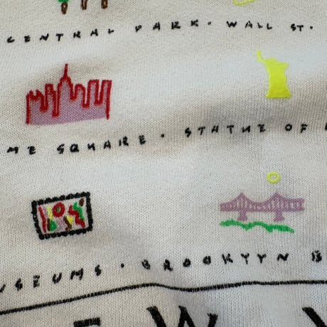 90s Fruit of the Loom NY プリント スウェット