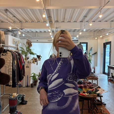 90s USA製 シャチ両面プリント アート ロンTEE