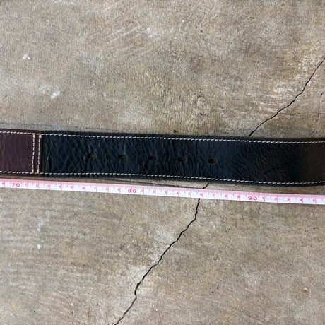 Vintage お花モチーフ 2トーン レザーベルト