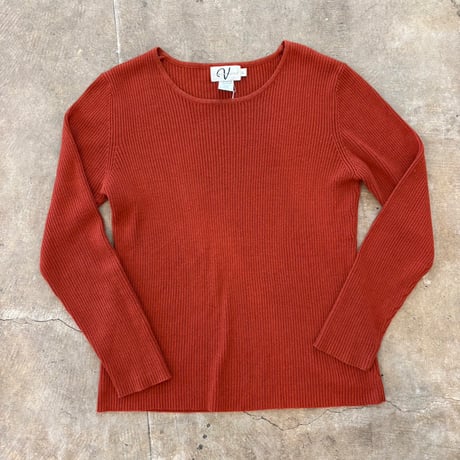 90s アクリル コットン リブ ニット