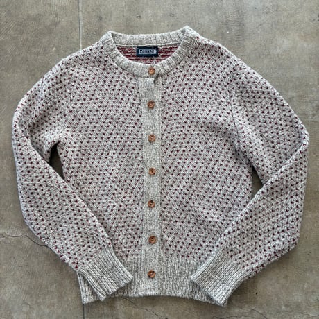 80s LANDS' END バーズアイ ニット カーディガン