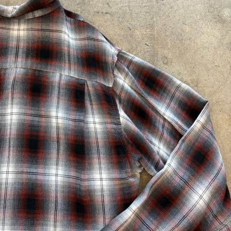 50s- PENNEY'S TOWNCRAFT オンブレーチェック レーヨン シャツ