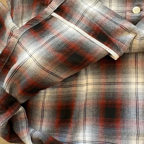 50s- PENNEY'S TOWNCRAFT オンブレーチェック レーヨン シャツ