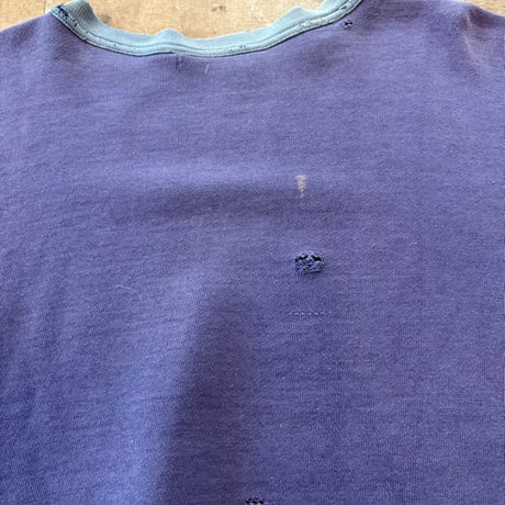 60s RUSSELL vintage 前V ナス紺 フェイド スウェット