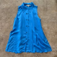 NEW YORK STUDIO SILK 100 ノースリーブ シャツワンピース