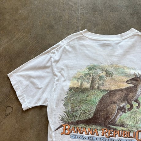 80s BANANA REPUBLIC トラベル&サファリライン カンガルー TEE