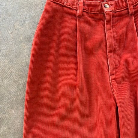 80s- Lands' End USA made コーデュロイ タック入り パンツ