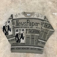 80s USA製 News Paper ニット