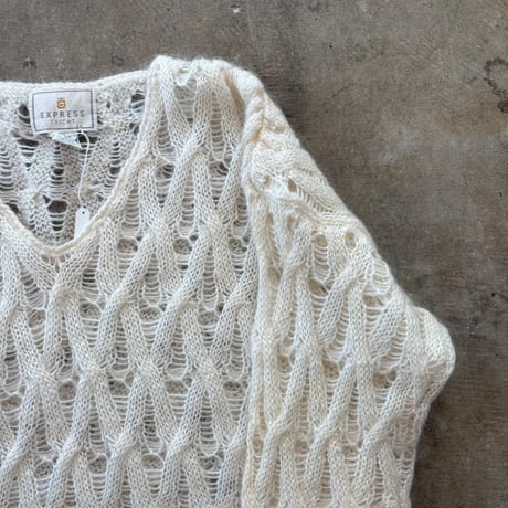 90s EXPRESS TRICOT モヘア シースルー デザイン セーター