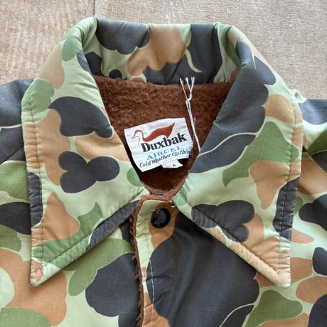 70s vintage Duxbak 裏ボア 迷彩柄 レア コーチ ジャケット
