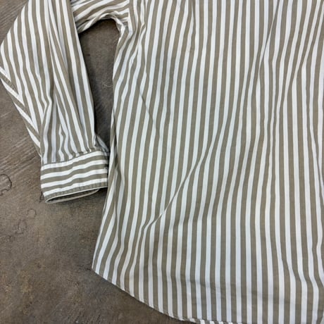 80s USA製 Eddie Bauer ストライプ 長袖 シャツ