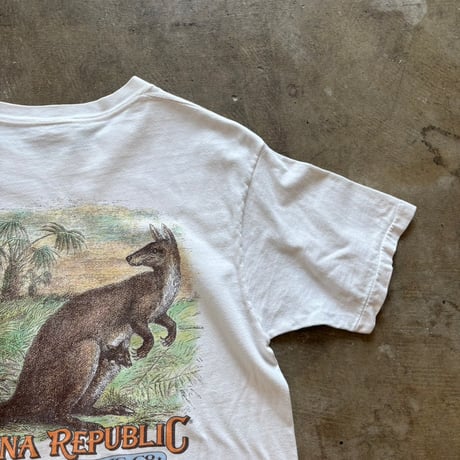 80s BANANA REPUBLIC トラベル&サファリライン カンガルー TEE