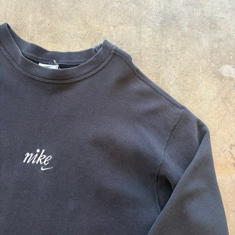 90a nike センタースウォッシュ 筆記体ロゴ 刺繍 スウェット
