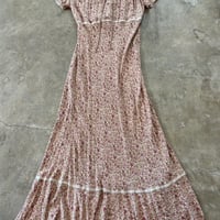 90s USA製  花柄 レース ロング丈 ワンピース