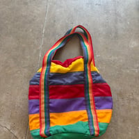 vintage カラフル レインボーカラー プール ナイロンBAG