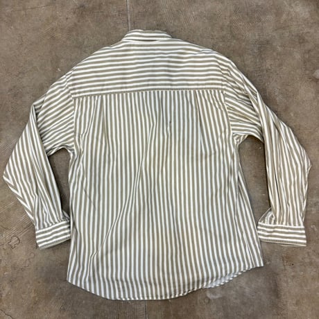 80s USA製 Eddie Bauer ストライプ 長袖 シャツ