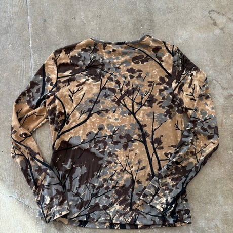 90s usa製 BCBG MAXAZRIA 総柄 タトゥー ロンTEE