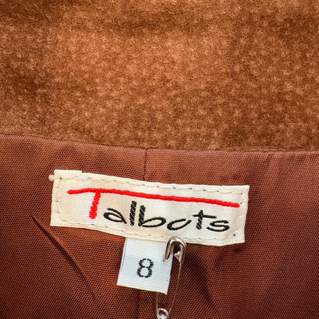 USA製 vintage Talbots ブラウン レザー ロング  スカート