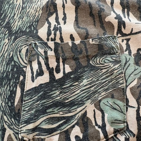 80- Mossy Oak USA製 コットン100 リアルツリー カモ柄 ロンTEE