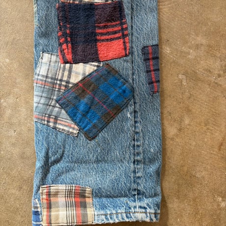 90s Levis 501 パッチワーク デニム パンツ