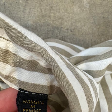 80s USA製 Eddie Bauer ストライプ 長袖 シャツ