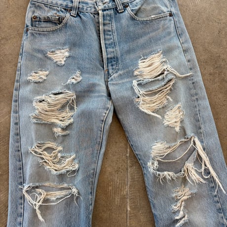 Levi's 66後期 501 クラッシュ デニム パンツ