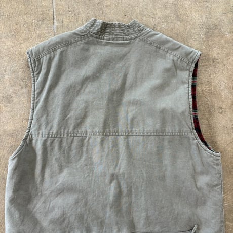 90s L.L BEAN チェック キルティング サファリ ハンティング ベスト
