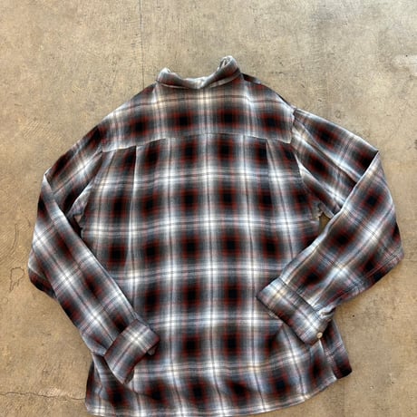 50s- PENNEY'S TOWNCRAFT オンブレーチェック レーヨン シャツ