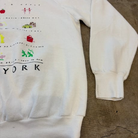 90s Fruit of the Loom NY プリント スウェット