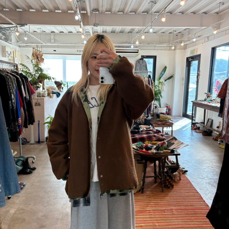 70s vintage Duxbak 裏ボア 迷彩柄 レア コーチ ジャケット