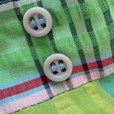70s vintage h.i.s for her フレア チェック柄 パンツ