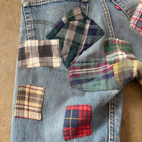 90s Levis 501 パッチワーク デニム パンツ