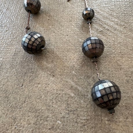 vintage like ミラーボール 揺れる ロング ピアス