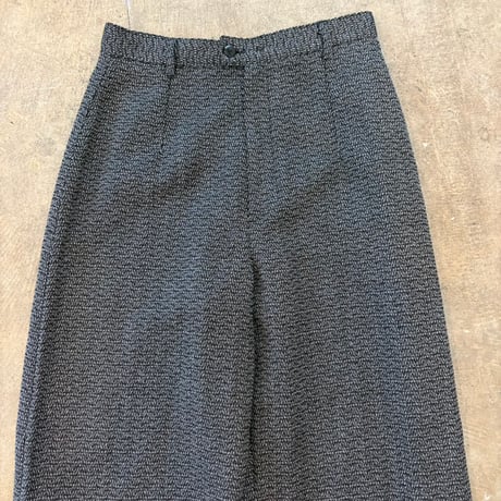 90s ツイード スラックス ワイド パンツ