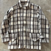 70s vintage アルパカ チェック ニット ジャケット