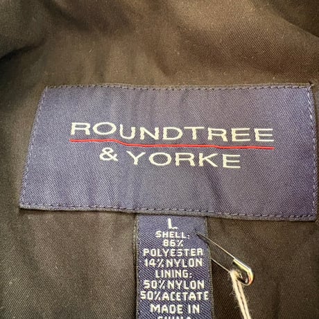 ROUNDTREE＆YORKE ブラックカラー スウィングトップ ジャケット