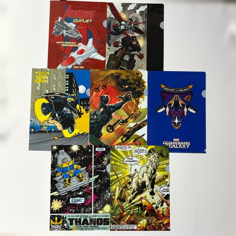 MARVEL マーベル クリアファイル A4 7種セット アベンジャーズ キャプテン・アメリカ サノス ソー ゴーストライダー Clear File アウトレット【国内正規品・新品未使用】