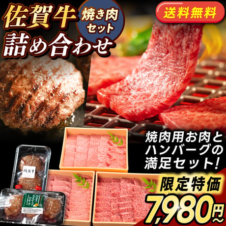 【送料無料】★焼肉セット★佐賀牛 焼き肉 ハンバーグ 詰合せ ソース付 | 冷凍 牛肉 詰め合わせ 高級 ギフト 通販【1枚100g】選べる 300g/600g/900g