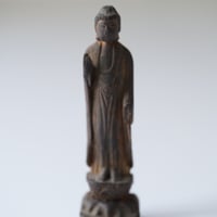 17-18世紀 鍍金の残る木彫仏